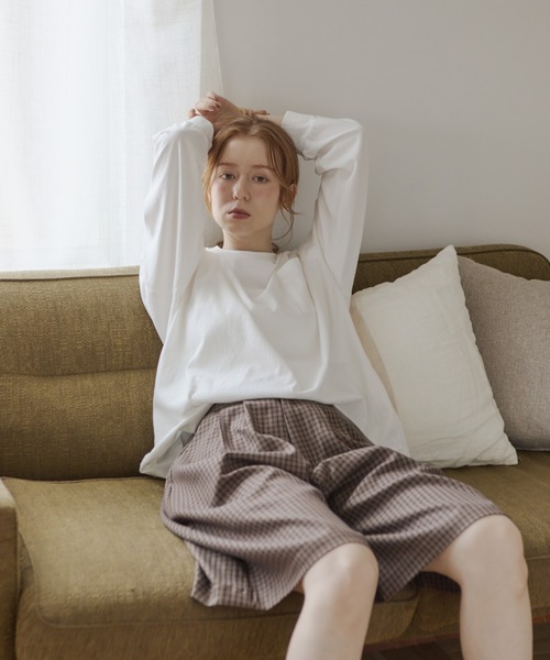 Crisp（クリスプ）の「チェックマニッシュハーフパンツ（その他パンツ・レディース・ブラック/ブラウン・FREE）」の16枚目の写真