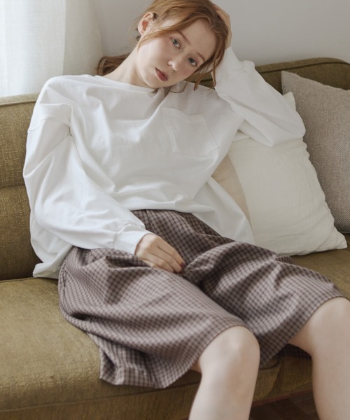 Crisp（クリスプ）の「チェックマニッシュハーフパンツ（その他パンツ・レディース・ブラック/ブラウン・FREE）」の17枚目の写真