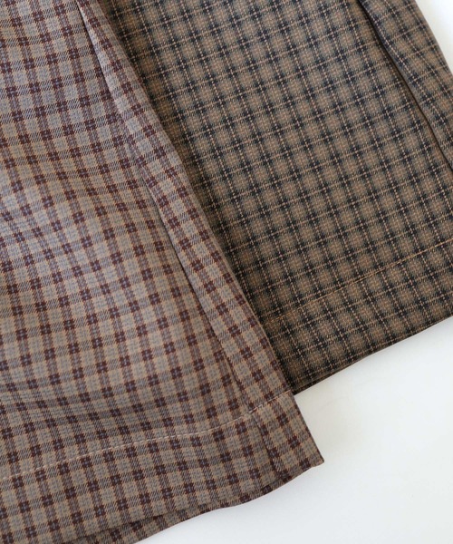 Crisp（クリスプ）の「チェックマニッシュハーフパンツ（その他パンツ・レディース・ブラック/ブラウン・FREE）」の7枚目の写真