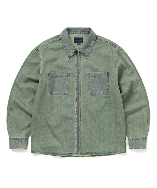 thisisneverthat（ディスイズネバーザット）の「Washed Denim Zip Shirt（シャツ/ブラウス・メンズ・ブラック/ブルー系その他/ブルー系その他2・L/M/S/XL）」の3枚目の写真