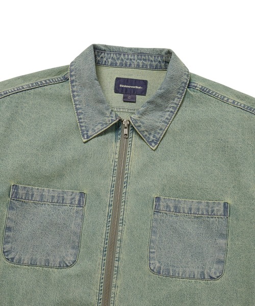 thisisneverthat（ディスイズネバーザット）の「Washed Denim Zip Shirt（シャツ/ブラウス・メンズ・ブラック/ブルー系その他/ブルー系その他2・L/M/S/XL）」の8枚目の写真