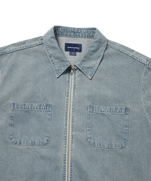 thisisneverthat（ディスイズネバーザット）の「Washed Denim Zip Shirt（シャツ/ブラウス・メンズ・ブラック/ブルー系その他/ブルー系その他2・L/M/S/XL）」の6枚目の写真