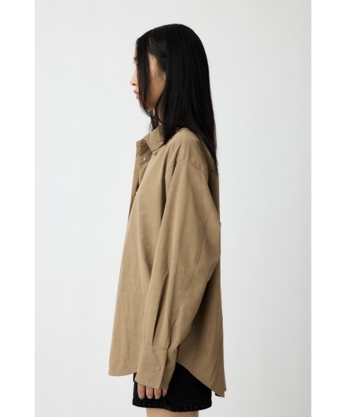 MOUSSY(マウジー)の「F/LEATHER シャツ(シャツ/ブラウス・レディース・ブラウン/ライトベージュ・FREE)」の8枚目の写真