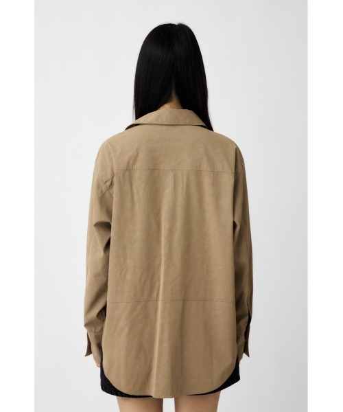 MOUSSY(マウジー)の「F/LEATHER シャツ(シャツ/ブラウス・レディース・ブラウン/ライトベージュ・FREE)」の9枚目の写真