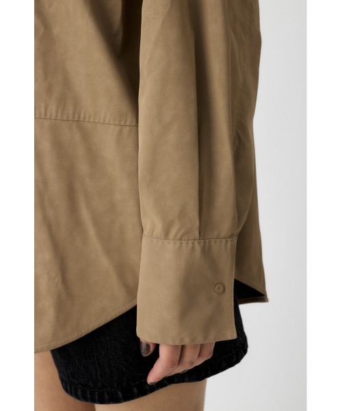 MOUSSY(マウジー)の「F/LEATHER シャツ(シャツ/ブラウス・レディース・ブラウン/ライトベージュ・FREE)」の13枚目の写真