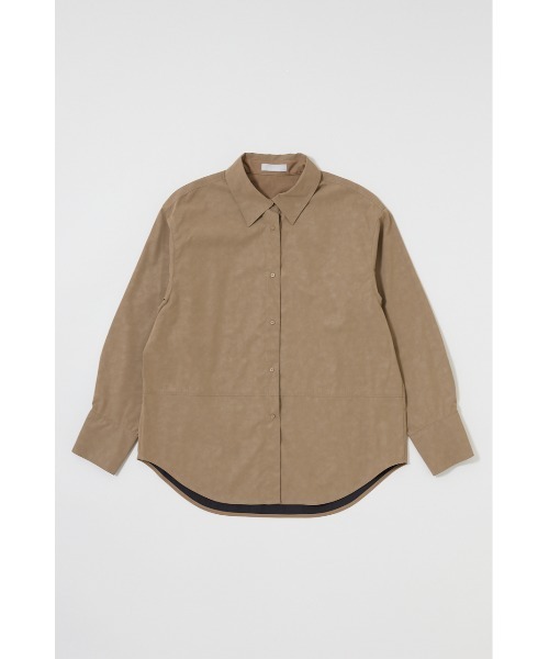 MOUSSY(マウジー)の「F/LEATHER シャツ(シャツ/ブラウス・レディース・ブラウン/ライトベージュ・FREE)」の14枚目の写真