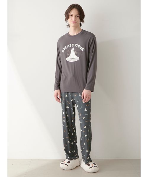 セール】【HOMME】TRICK GHOSTワンポイントロンT（ルームウェア