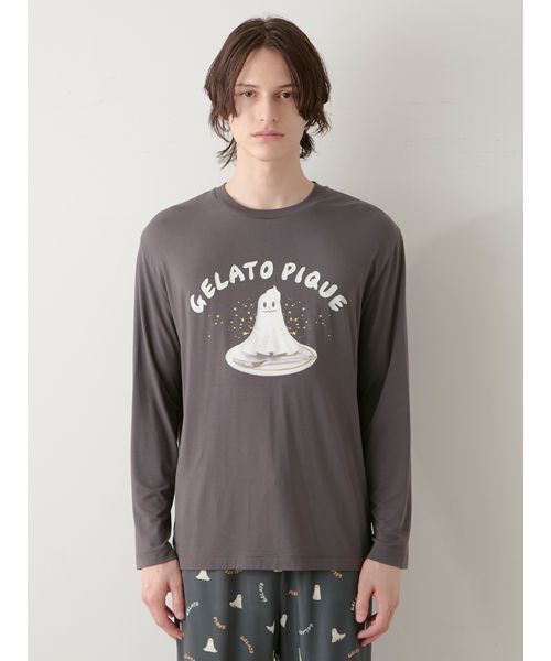 セール】【HOMME】TRICK GHOSTワンポイントロンT（ルームウェア