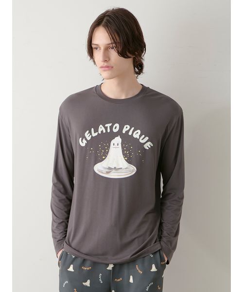 セール】【HOMME】TRICK GHOSTワンポイントロンT（ルームウェア