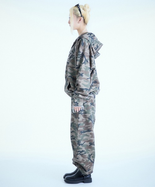 sedacle新作スウェットセットアップ完売品【レオパード】 アソート柄スウェットパンツ【SETUP着用可能】（スウェット