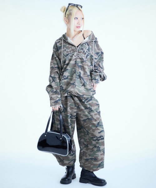 sedacle（セダクル）の「アソート柄スウェットパンツ【SETUP着用可能】（スウェットパンツ・レディース・カモフラージュ/チェック/レオパード・SMALL/MEDIUM/LARGE）」の15枚目の写真