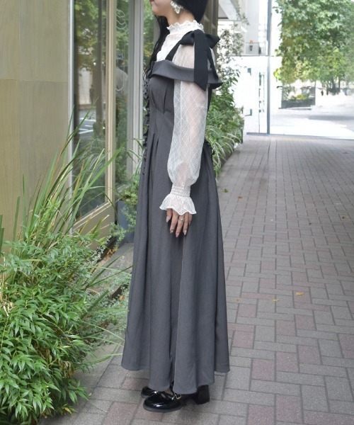 ショルダーリボンワンピース （OWHT） ショルダーリボンワンピース | axes femme online shop