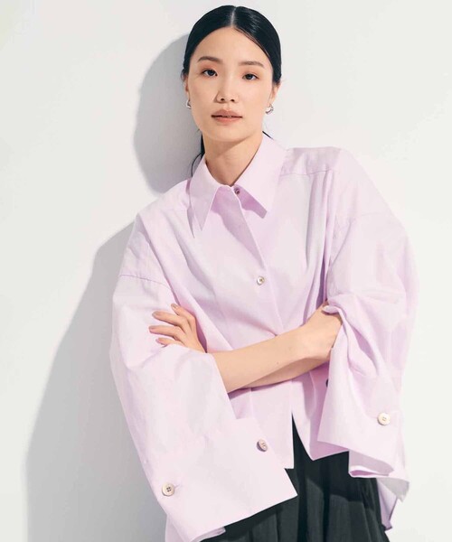 STUDIOUS/ステュディオス】2way Cuffs Over Shirt/オーバー