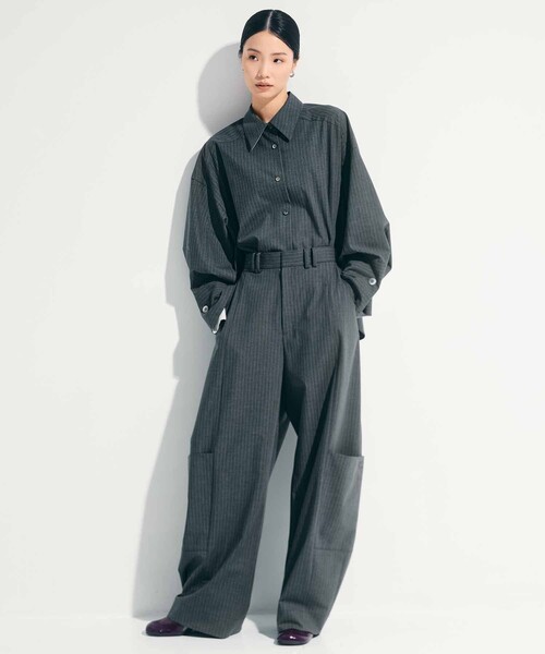 STUDIOUS（ステュディオス）の「【STUDIOUS/ステュディオス】2way Cuffs Over Shirt/オーバーシャツ（シャツ/ブラウス・レディース・ライトピンク/ライトブルー/ダークグレー/ホワイト/オレンジ・FREE）」の10枚目の写真