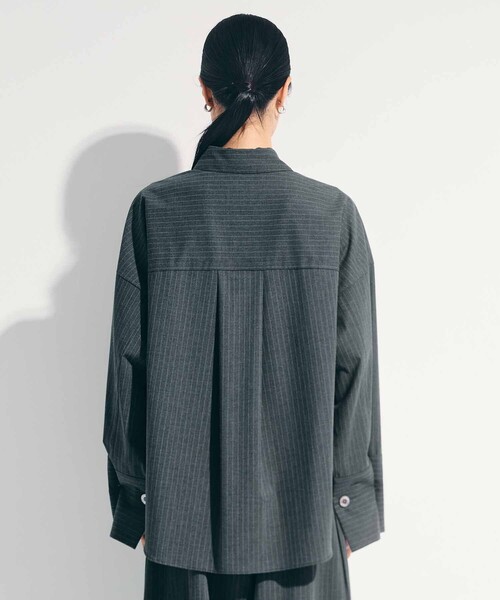 STUDIOUS（ステュディオス）の「【STUDIOUS/ステュディオス】2way Cuffs Over Shirt/オーバーシャツ（シャツ/ブラウス・レディース・ライトピンク/ライトブルー/ダークグレー/ホワイト/オレンジ・FREE）」の20枚目の写真