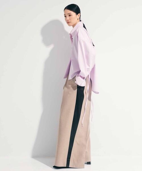 STUDIOUS（ステュディオス）の「【STUDIOUS/ステュディオス】2way Cuffs Over Shirt/オーバーシャツ（シャツ/ブラウス・レディース・ライトピンク/ライトブルー/ダークグレー/ホワイト/オレンジ・FREE）」の21枚目の写真