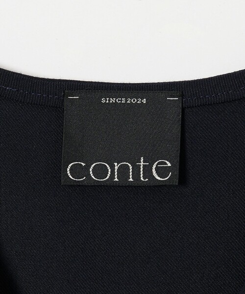 conte コンテ フロントVネックオールインワン conte＞フロントジップ Vネック オールインワン（つなぎ