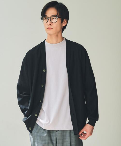 THE SHOP TK (ザ ショップ ティーケー )の「【季節の変わり目に活躍】ニットカーディガン 選べる2デザイン(柄&無地)/洗濯機OK(カーディガン/ボレロ・メンズ・ボルドー/ワイン系2/ブラック/ブラック系5・02/03/04)」の5枚目の写真