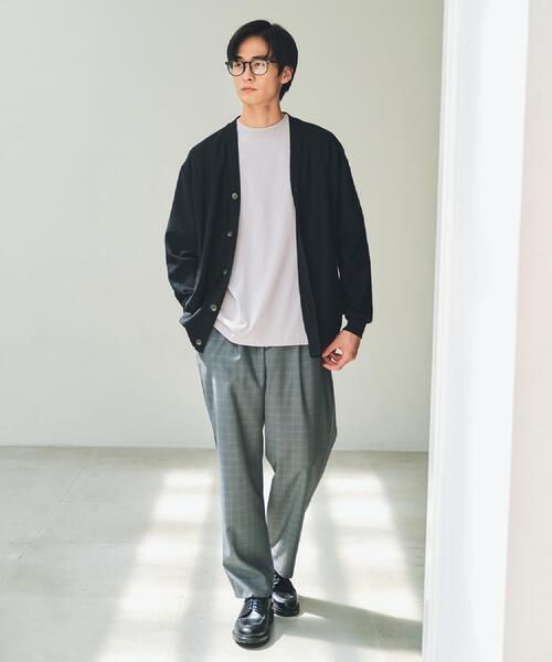 THE SHOP TK (ザ ショップ ティーケー )の「【季節の変わり目に活躍】ニットカーディガン 選べる2デザイン(柄&無地)/洗濯機OK(カーディガン/ボレロ・メンズ・ボルドー/ワイン系2/ブラック/ブラック系5・02/03/04)」の7枚目の写真