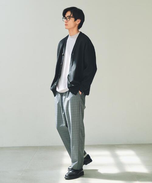 THE SHOP TK (ザ ショップ ティーケー )の「【季節の変わり目に活躍】ニットカーディガン 選べる2デザイン(柄&無地)/洗濯機OK(カーディガン/ボレロ・メンズ・ボルドー/ワイン系2/ブラック/ブラック系5・02/03/04)」の8枚目の写真