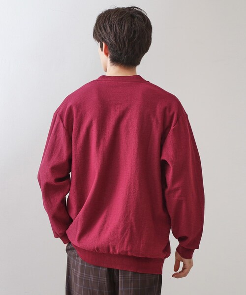 THE SHOP TK (ザ ショップ ティーケー )の「【季節の変わり目に活躍】ニットカーディガン 選べる2デザイン(柄&無地)/洗濯機OK(カーディガン/ボレロ・メンズ・ボルドー/ワイン系2/ブラック/ブラック系5・02/03/04)」の11枚目の写真