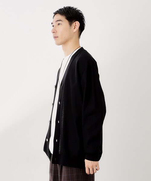 THE SHOP TK (ザ ショップ ティーケー )の「【季節の変わり目に活躍】ニットカーディガン 選べる2デザイン(柄&無地)/洗濯機OK(カーディガン/ボレロ・メンズ・ボルドー/ワイン系2/ブラック/ブラック系5・02/03/04)」の14枚目の写真