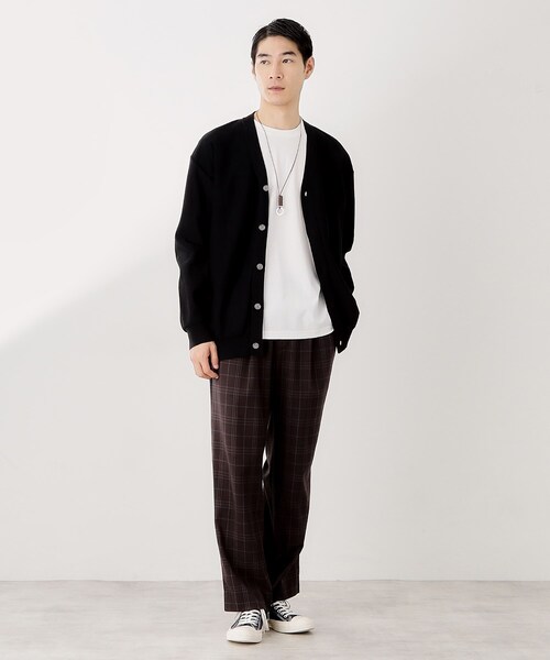 THE SHOP TK (ザ ショップ ティーケー )の「【季節の変わり目に活躍】ニットカーディガン 選べる2デザイン(柄&無地)/洗濯機OK(カーディガン/ボレロ・メンズ・ボルドー/ワイン系2/ブラック/ブラック系5・02/03/04)」の15枚目の写真