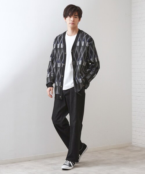 THE SHOP TK (ザ ショップ ティーケー )の「【季節の変わり目に活躍】ニットカーディガン 選べる2デザイン(柄&無地)/洗濯機OK(カーディガン/ボレロ・メンズ・ボルドー/ワイン系2/ブラック/ブラック系5・02/03/04)」の20枚目の写真