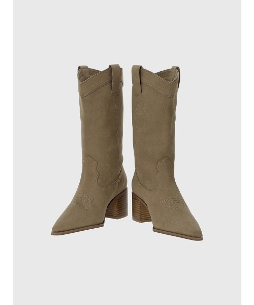 EIMY ISTOIRE（エイミーイストワール）の「ポインテッドウエスタンブーツ（ブーツ・レディース・ブラウン/ベージュ・M/S/L）」の9枚目の写真