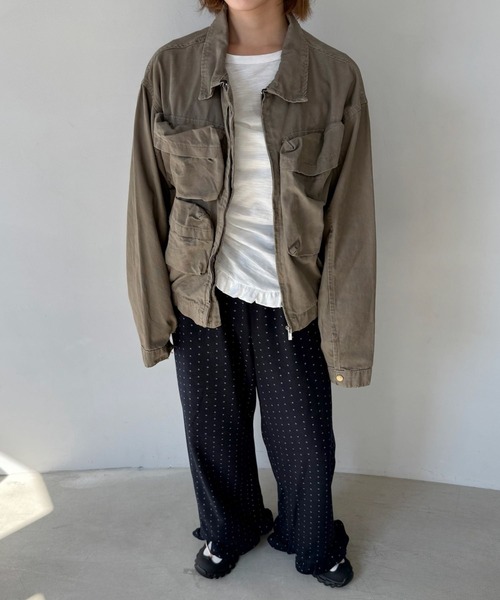 SANSeLF（サンセルフ）の「【SANSeLF】裾フリルドットリラックスワイドパンツ saw25a045（その他パンツ・レディース・ブラック/ネイビー・FREE）」の8枚目の写真