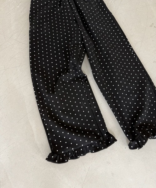 SANSeLF（サンセルフ）の「【SANSeLF】裾フリルドットリラックスワイドパンツ saw25a045（その他パンツ・レディース・ブラック/ネイビー・FREE）」の14枚目の写真