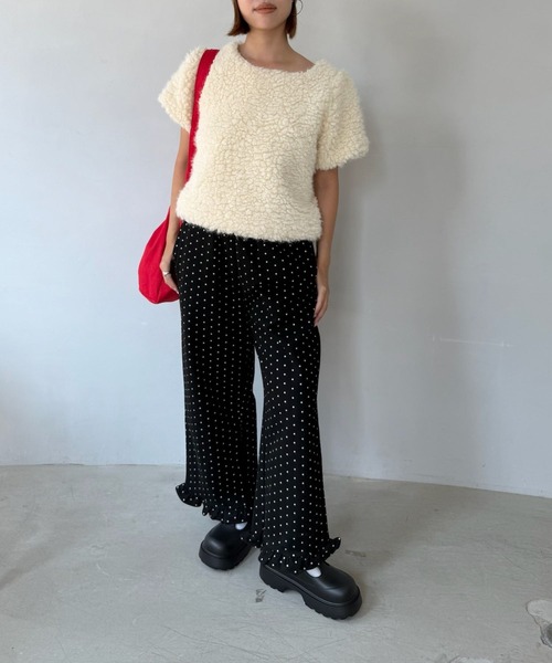 SANSeLF（サンセルフ）の「【SANSeLF】裾フリルドットリラックスワイドパンツ saw25a045（その他パンツ・レディース・ブラック/ネイビー・FREE）」の20枚目の写真