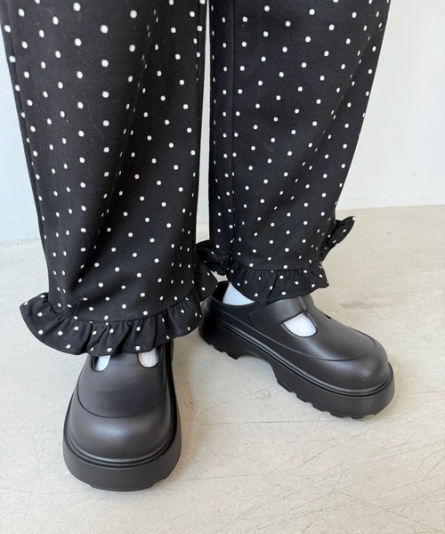 SANSeLF（サンセルフ）の「【SANSeLF】裾フリルドットリラックスワイドパンツ saw25a045（その他パンツ・レディース・ブラック/ネイビー・FREE）」の10枚目の写真