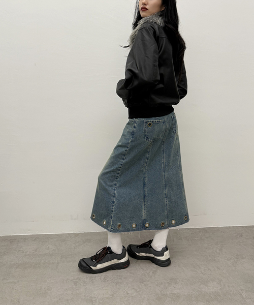 Oriens JOURNAL STANDARD（オリエンス ジャーナルスタンダード）の「2way ファージャケット（その他アウター・レディース・ブラック/ブラウン系その他/パープル・FREE）」の4枚目の写真