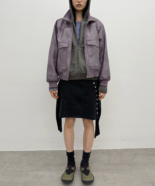 Oriens JOURNAL STANDARD（オリエンス ジャーナルスタンダード）の「2way ファージャケット（その他アウター・レディース・ブラック/ブラウン系その他/パープル・FREE）」の20枚目の写真