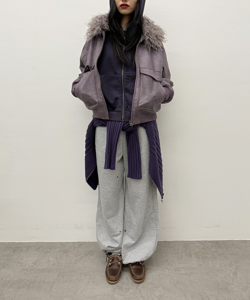 Oriens JOURNAL STANDARD（オリエンス ジャーナルスタンダード）の「2way ファージャケット（その他アウター・レディース・ブラック/ブラウン系その他/パープル・FREE）」の17枚目の写真