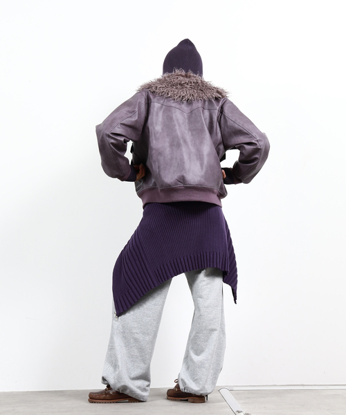 Oriens JOURNAL STANDARD（オリエンス ジャーナルスタンダード）の「2way ファージャケット（その他アウター・レディース・ブラック/ブラウン系その他/パープル・FREE）」の18枚目の写真