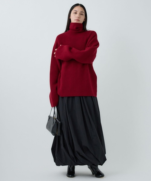 Chaos（カオス）の「Chaos(カオス)/ ◇大草直子さん着用◇　リズニット（ニット/セーター・レディース・チャコールグレー/バーガンディー・FREE）」の18枚目の写真