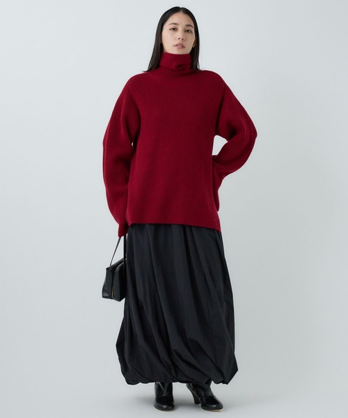 Chaos（カオス）の「Chaos(カオス)/ ◇大草直子さん着用◇　リズニット（ニット/セーター・レディース・チャコールグレー/バーガンディー・FREE）」の19枚目の写真