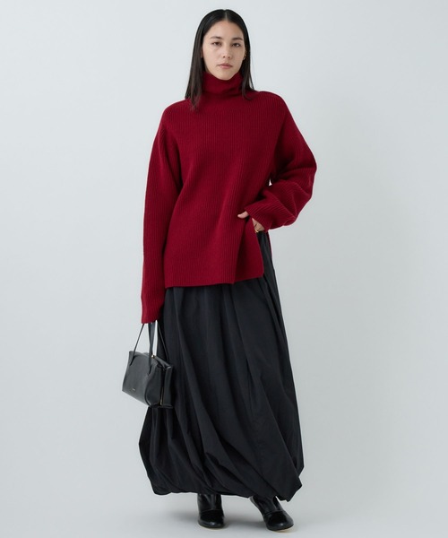 Chaos（カオス）の「Chaos(カオス)/ ◇大草直子さん着用◇　リズニット（ニット/セーター・レディース・チャコールグレー/バーガンディー・FREE）」の21枚目の写真