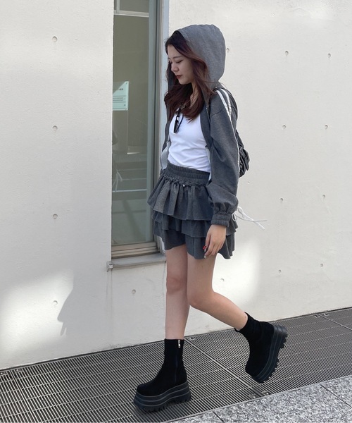 one way（ワンウェイ）の「トリプルソールショートブーツ（ブーツ・レディース・ブラック/ブラック系その他・MEDIUM/LARGE/SMALL）」の7枚目の写真