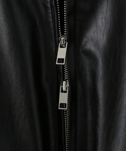 Spick & Span（スピックアンドスパン）の「フェイクレザースタンドカラーブルゾン（ブルゾン・レディース・ブラック・FREE）」の11枚目の写真