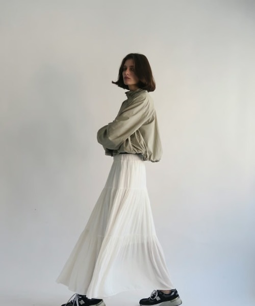 KALENO（カレノ）の「chiffon tiered sk（スカート・レディース・アイボリー・FREE）」の7枚目の写真