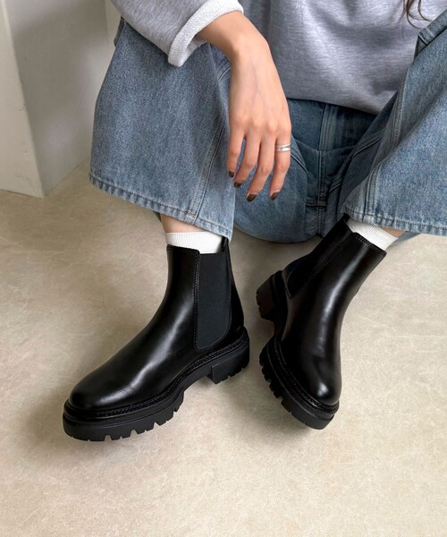 eness(エネス)の「【ENESS/ エネス】サイドゴアショートブーツ(ブーツ・レディース・ブラック・37/38)」の3枚目の写真