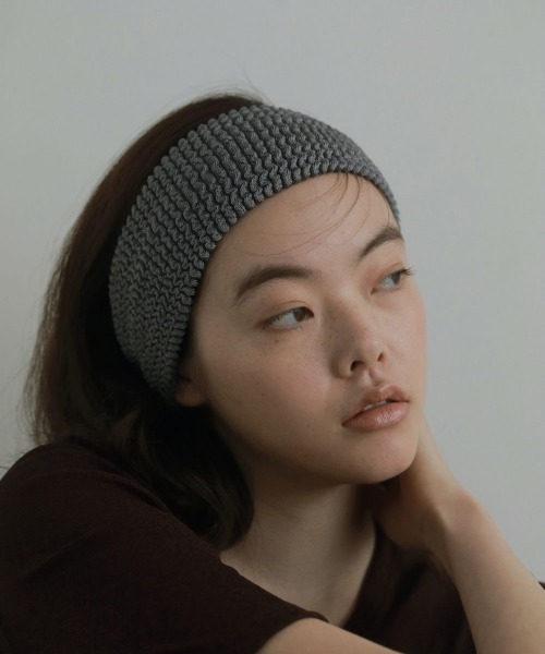 anuke(アンヌーク)の「anuke Bright Hair Turban(キャップ・レディース・ダークブラウン/ライトブルー・FREE)」の1枚目の写真