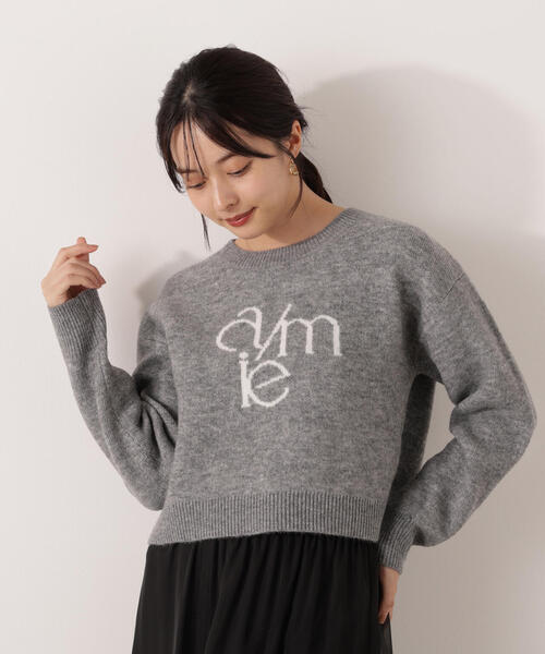 PROPORTION BODY DRESSING(プロポーションボディドレッシング)の「ロゴニット / 1215270107(ニット/セーター・レディース・オフホワイト/グレー系その他/ピンク・FREE)」の3枚目の写真