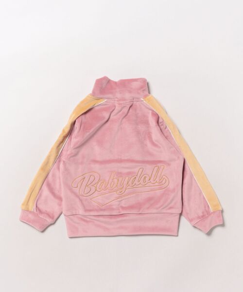 BABYDOLL(ベビードール)の「親子お揃い パイピングベロアジャケット 1057K(ボトムス別売)(ジャージ・キッズ・ブラウン/チェリーピンク/オフホワイト/ブラック・100cm/140cm/150cm/90cm/110cm/120cm/130cm/80cm)」の5枚目の写真
