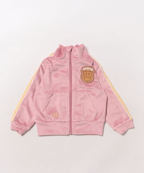 BABYDOLL(ベビードール)の「親子お揃い パイピングベロアジャケット 1057K(ボトムス別売)(ジャージ・キッズ・ブラウン/チェリーピンク/オフホワイト/ブラック・100cm/140cm/150cm/90cm/110cm/120cm/130cm/80cm)」の7枚目の写真