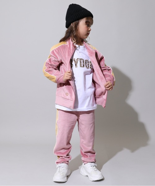BABYDOLL(ベビードール)の「親子お揃い パイピングベロアジャケット 1057K(ボトムス別売)(ジャージ・キッズ・ブラウン/チェリーピンク/オフホワイト/ブラック・100cm/140cm/150cm/90cm/110cm/120cm/130cm/80cm)」の16枚目の写真