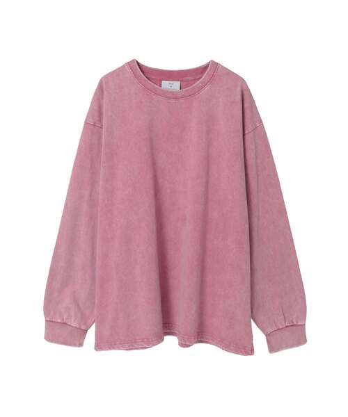 CONVERSE TOKYO（コンバーストウキョウ）の「CHEMICAL WASHED STAR★ PATCH TEE（Tシャツ/カットソー・レディース・スミクロ/パープル/ピンク・MEDIUM/SMALL）」の4枚目の写真